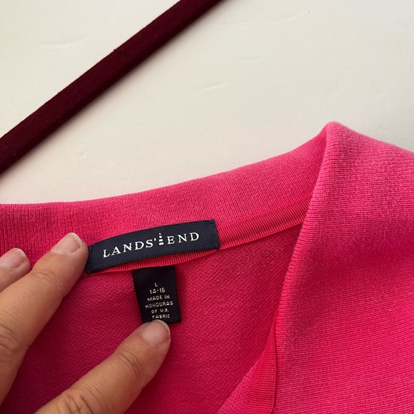 LANDS END (L) PINK SHORT SLEEVE POLO - Picture 3 of 4